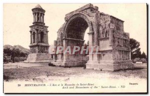 Old Postcard Montmajour Arc and Mausoleum of St. Remi