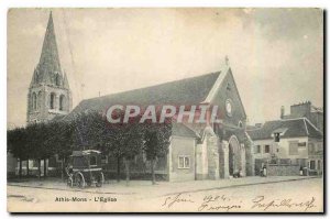 Old Postcard The church Athis Mons
