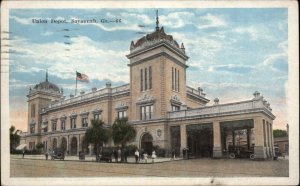 Savannah Georgia GA Union Railroad Train Station Depot Vintage Postcard