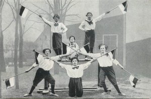 Sport training for Olympic Game that never happened in Berlin 1912 postcard