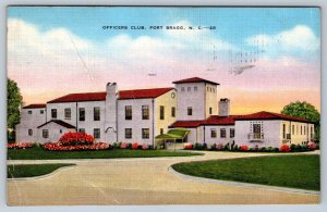 Officers Club, Fort Bragg, North Carolina, Vintage 1941 Linen Postcard