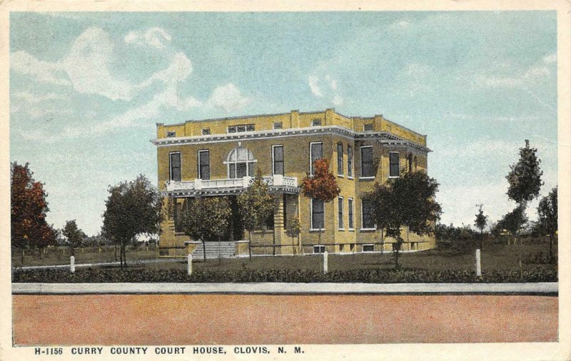 CURRY COUNTY COURT HOUSE Clovis, NM 1919 Fred Harvey Vintage Postcard