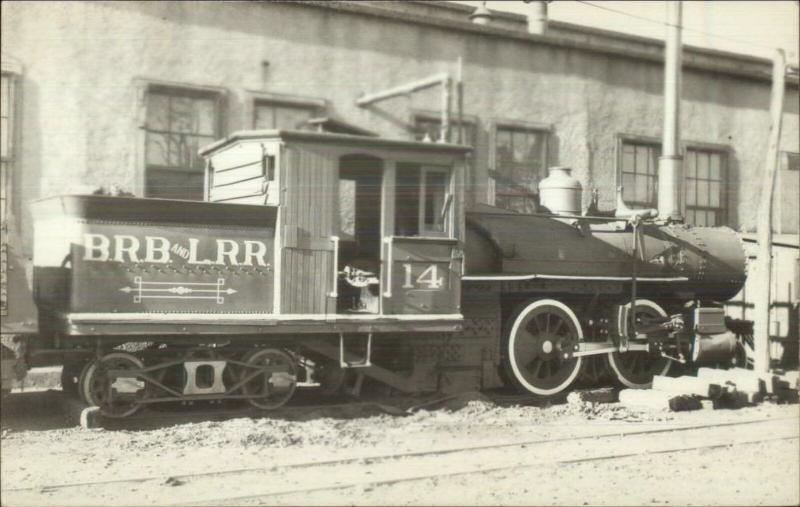 Railroad Train BRB&LRR 14 Real Photo Postcard