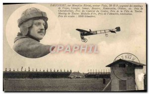 Old Postcard Jet Aviation Bleriot monoplane on Daucourt