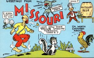 Missouri Greetings With Comic Views