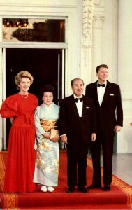 President Ronald Reagan and Nancy With Japanese Prime Minister Zenko Suzuki a...