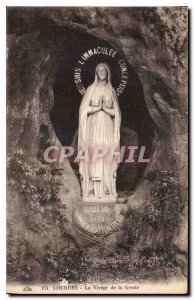 Postcard Old Virgin Lourdes Grotto