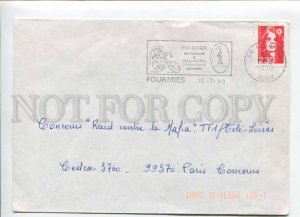 421451 FRANCE 1990 year Fourmies cycling ADVERTISING real posted COVER