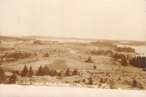 RPPC Village From Ames Knob, North Haven, Maine Knox County 1910s Antique Photo