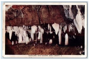 1939 Fairyland Ohio Caverns Largest Caves West Liberty Ohio OH Unposted Postcard 