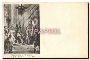 Old Postcard Coronation of Charles VII in Reims J E Lenepveu