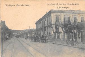 B93060 boulevard du roi constantin a salonique greece tramway tram