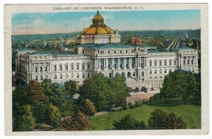 United States 1929 Used Postcard Washington DC Library of Congress