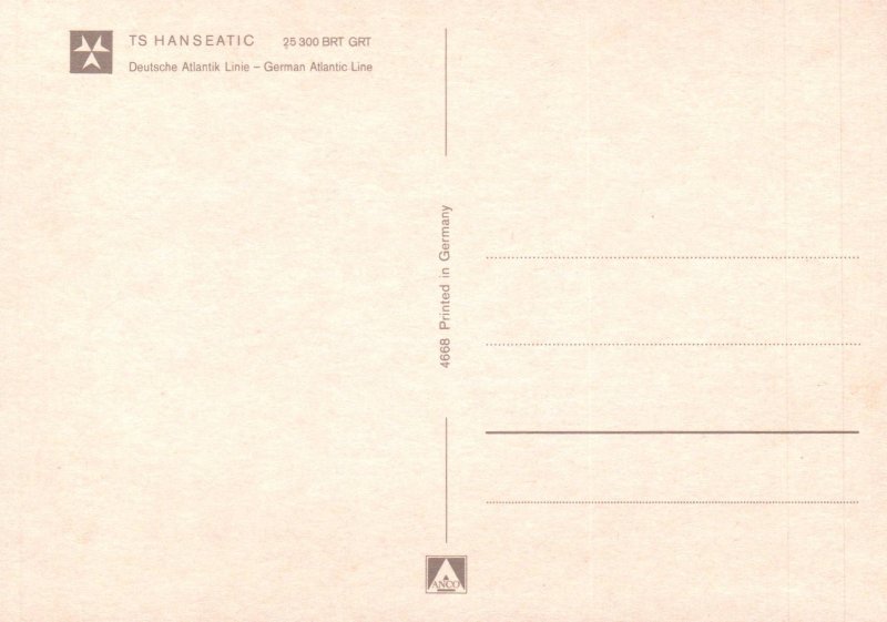 Cruise Ship Ts Hanseatic German Atlantic Line