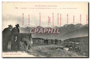 Old Postcard The Central Pyrenees Luchon Superbagneres Tray Table d & # 39ori...