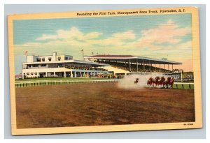 Vintage 1930's Postcard Narragansett Horse Race Track Pawtucket Rhode Island