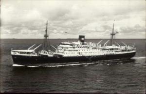 Steamship MV Tjitjalengka - Royal Interocean Lines Real Photo Postcard 