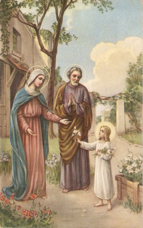 !The Holy Family. La Sagrada Familia Nice Spanish ReligiousPostcard 1930s