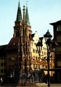 Germany Nuernberg Schoener Brunnen Handelskammer