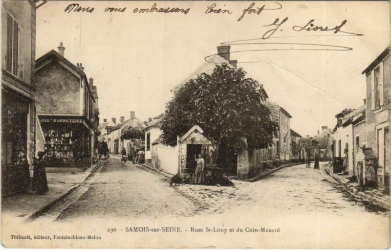 CPA SAMOIS-SUR-SEINE Rue St-Loup et du Coin-Mussard (979968)