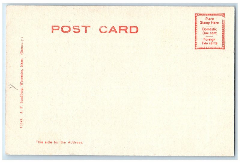 c1905 Plymouth Church Pearl St. Worcester Massachusetts MA Antique Postcard