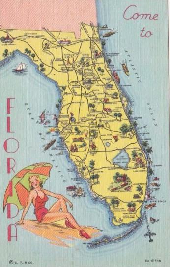 Florida Map Curteich