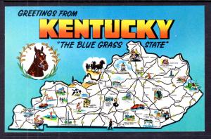 Greetings From Kentucky.Map