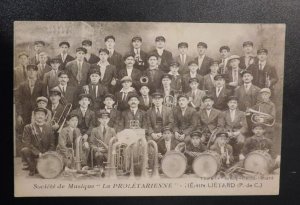 Mint 1910 France Postcard Revolutionary Communist Band La Proletarienne RPPC