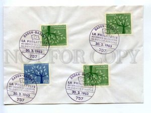 418098 GERMANY 1963 year Baden Badeb Europe philately COVER