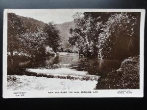 Derbyshire: Ilam Hall Grounds, Weir and River RP c1938