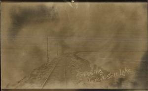 RR Tracks Salt Lake UT c1910 Real Photo Postcard