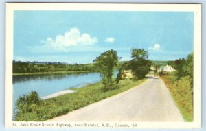 St. John River Scenic Highway near Bristol NEW BRUNSWICK CANADA Postcard