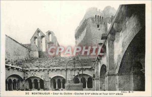 Old Postcard Court of Montmajour Cloister Bell Tower and fourteenth century t...