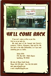 Sally's Gifts on Town Square Near Jack Daniels Lynchburg TN Postcard H29