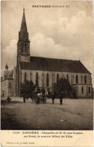 CPA LOUDEAC Chapelle de N.-D. des Vertus - Hotel de Ville (1295297)