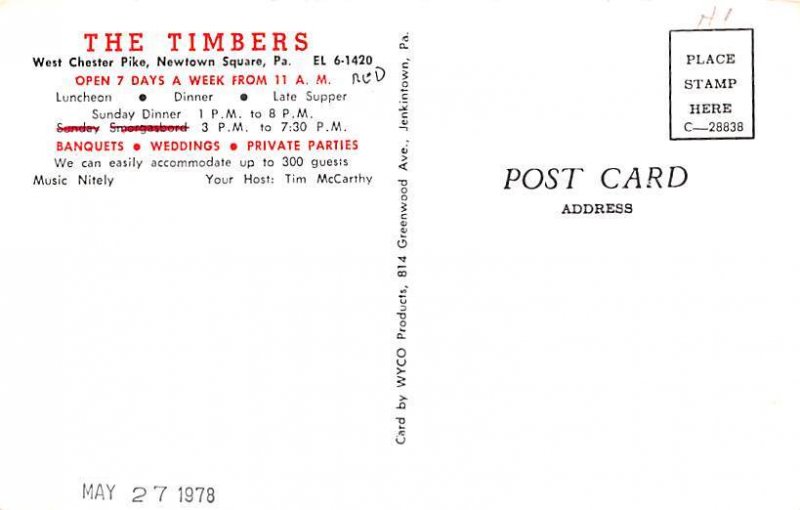 The Timbers Newton Square, Pennsylvania PA Postcard