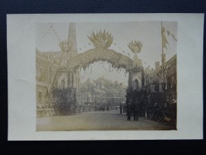 Birmingham ROYAL VISIT Water Dept Arch BROAD ST. Elan Valley c1909 RP Postcard