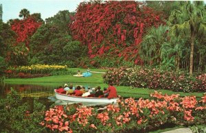 Vintage Postcard Cypress Gardens Boat Ride through Flower Bordered Lagoons FL