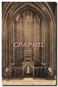Postcard Old Paris Sainte Chapelle constroite by Pierre de Montereau