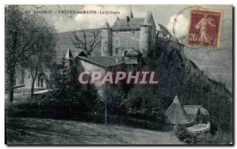 Old Postcard Dauphine the Uriage Bains Le Chateau