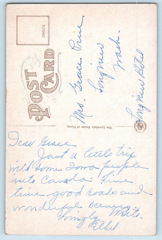 Fort William Ontario Canada Postcard Pigeon River Bridge Scott Highway c1910