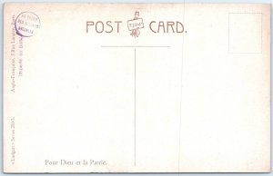 c1910s France Pour Dieu et la Patrie Jesus Soldier Religious Patriotic Art A344