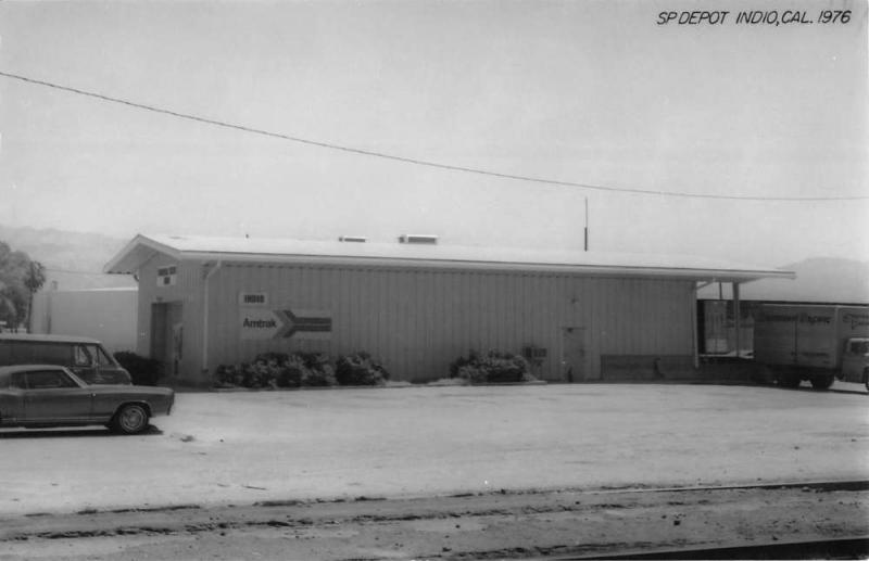 Indio California SP Railroad Depot Real Photo Vintage Postcard K105476