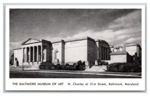 The Baltimore Museum of Art Maryland MD UNP B&W Postcard Unused UNP U19