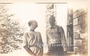 Young Girl and Young Man real photo Indian Unused 