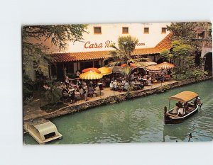 Postcard Casa Rio Mexican Foods San Antonio Texas USA