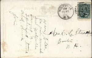 Wolfville Nova Scotia NS Old Dyke Lighthouse and Pier c1910 Postcard