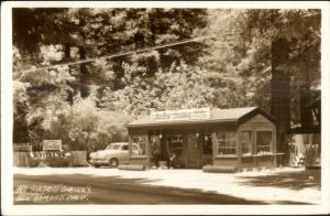 Ben Lomond CA Shadow Gardens Gift Shop Real Photo Postcard  ROADSIDE