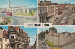 Southampton Civic Centre + 3 Views 1970s Bus Postcard