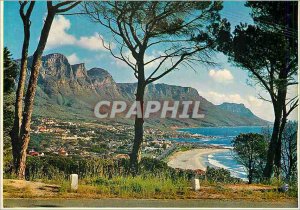 Modern Postcard Camps Bay on the Atlantic Coast Cape Peninsula South Africa
